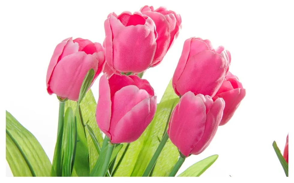 Zestaw 3 kwiatków dekoracyjnych w doniczkach Casa Selección Tulip