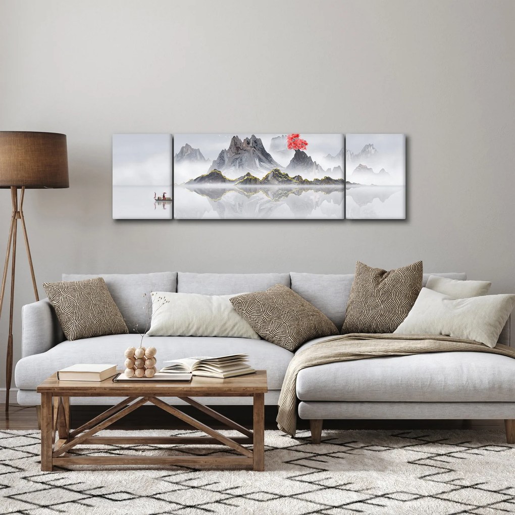 Obraz - Góry we mgle (170x50 cm)
