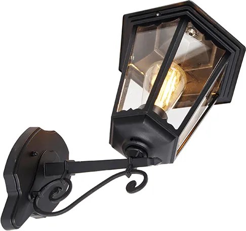 Klasyczna lampa ścienna zewnętrzna czarna IP44 - Havana Up
