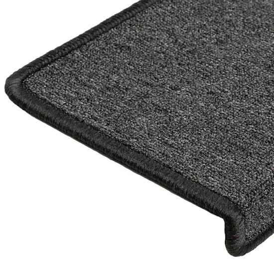 Komplet 15 prostokątnych nakładek na schody antracyt C9-B65