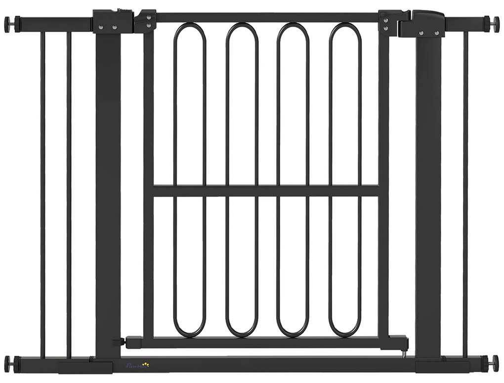 PawHut Bramka ochronna dla psów, 76-104 cm, bramka bez wiercenia, bramka schodowa
