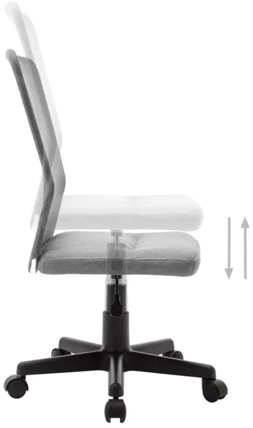 Szary siatkowy fotel biurowy bez podłokietników K3-Z52