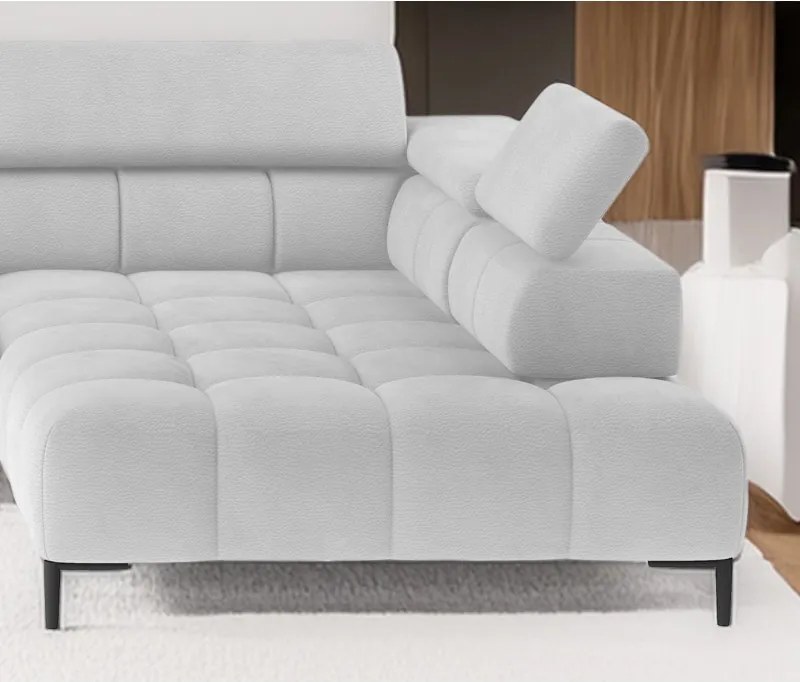 Narożnik PLAZA XL Lewostronny Elektryczna regulacja Tkanina SOLAR 80 WERSAL