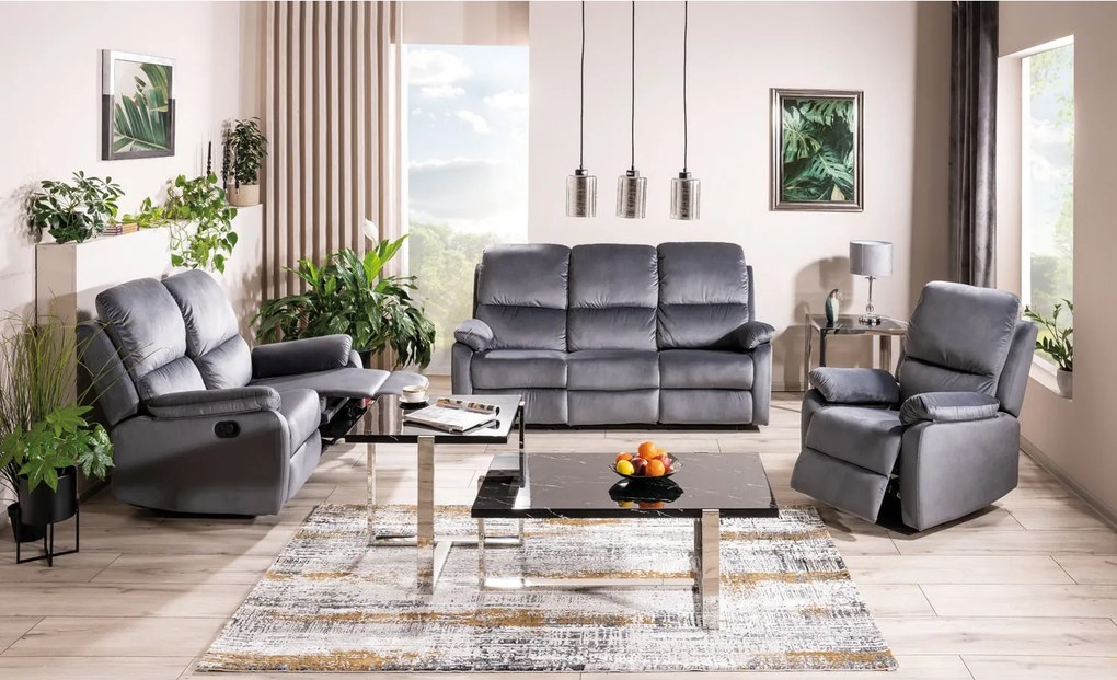 Rozkładany fotel do salonu Spencer 1 Velvet Bluvel