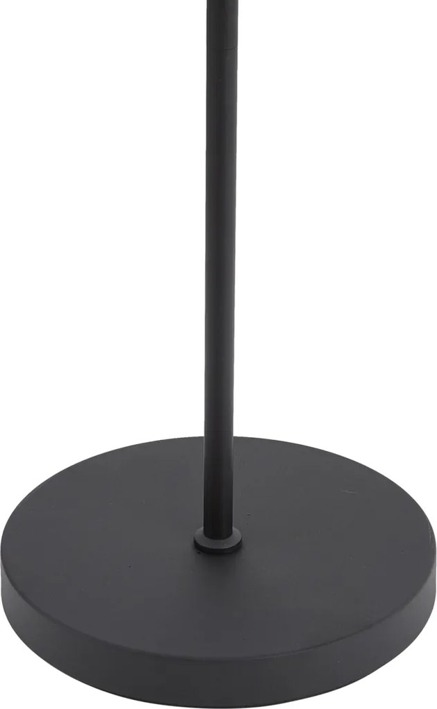 Nowoczesna lampa podłogowa czarna z wbudowaną diodą LED, 3-stopniowa, ściemnialna, ładowalna - Statler