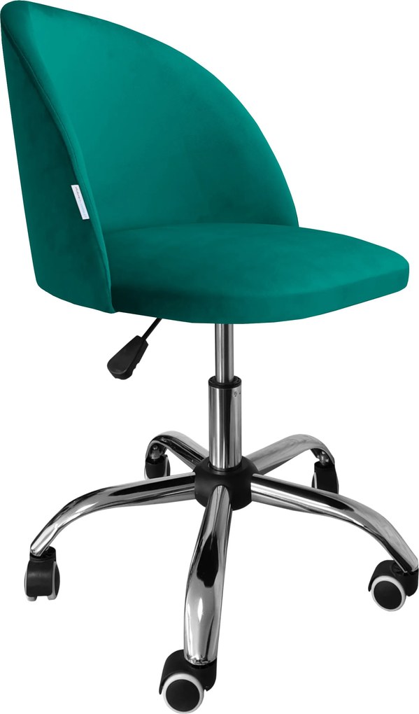 Fotel obrotowy COLIN krzesło biurowe fotel ergonomiczny do biurka : Kolor Stelaża - Chrom, Kolor tkaniny - VELVET - MG20, Typ siedziska - Siedzisko obrotowe 360°, Typ tkaniny - Velvet