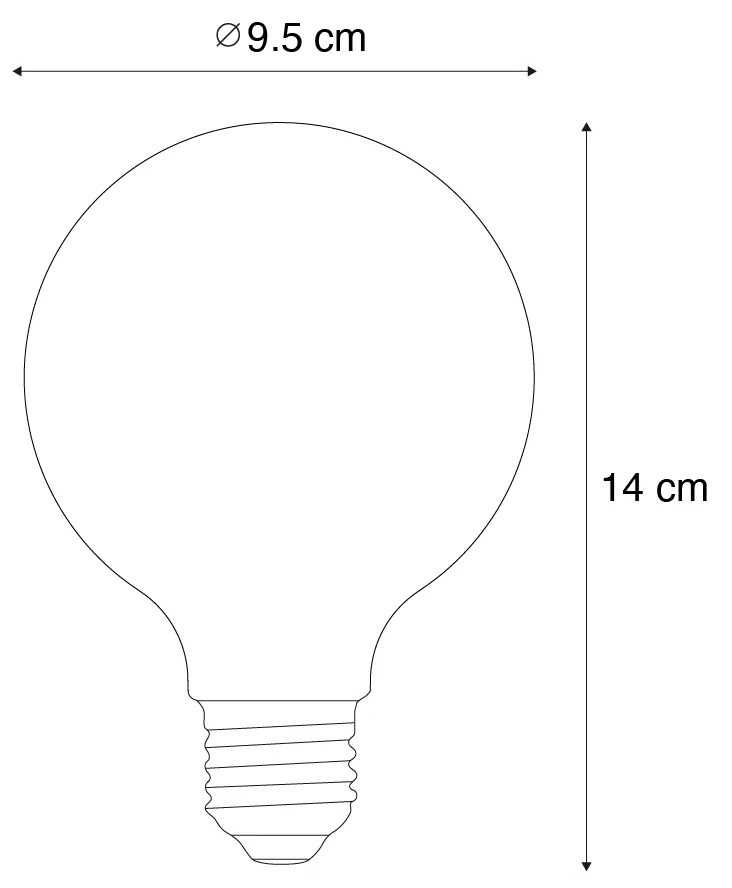 Zestaw 5 inteligentnych żarówek LED E27 z możliwością ściemniania G95 Amber 4,9 W 320 lm 2500 K Zigbee