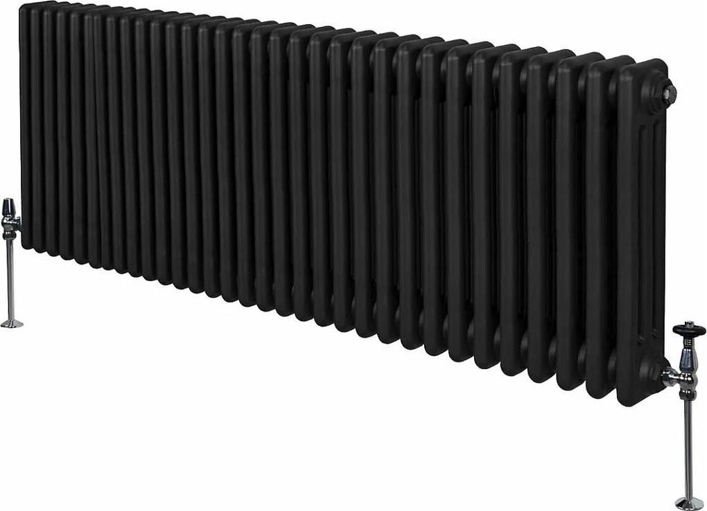 Tradycyjny grzejnik 3-kolumnowy - 600 x 1462 mm - czarny