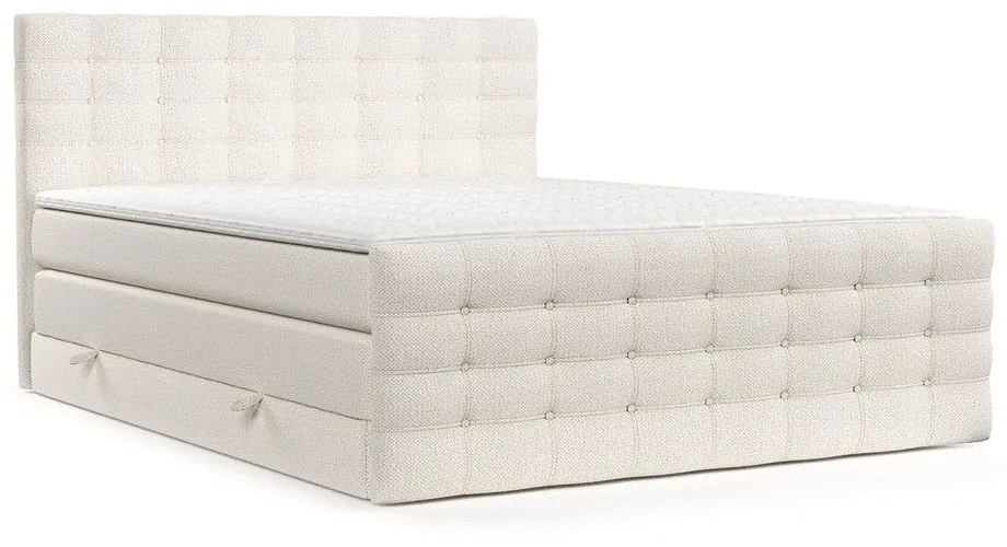 Kremowe łóżko boxspring ze schowkiem 180x200 cm Blend – Maison de Rêve