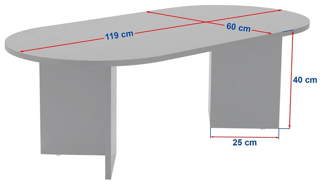 Stolik konferencyjny Sable Travertine