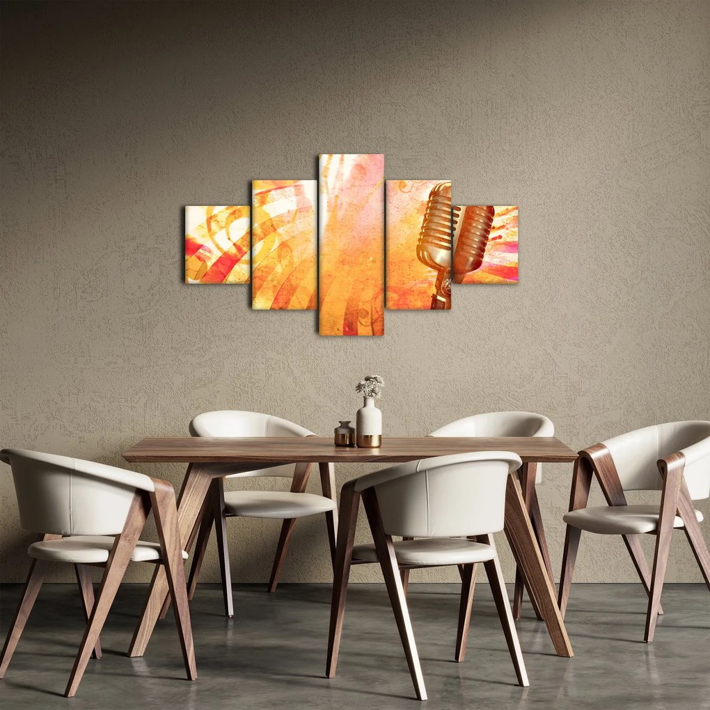 Obraz - Mikrofon retro (125x70 cm)
