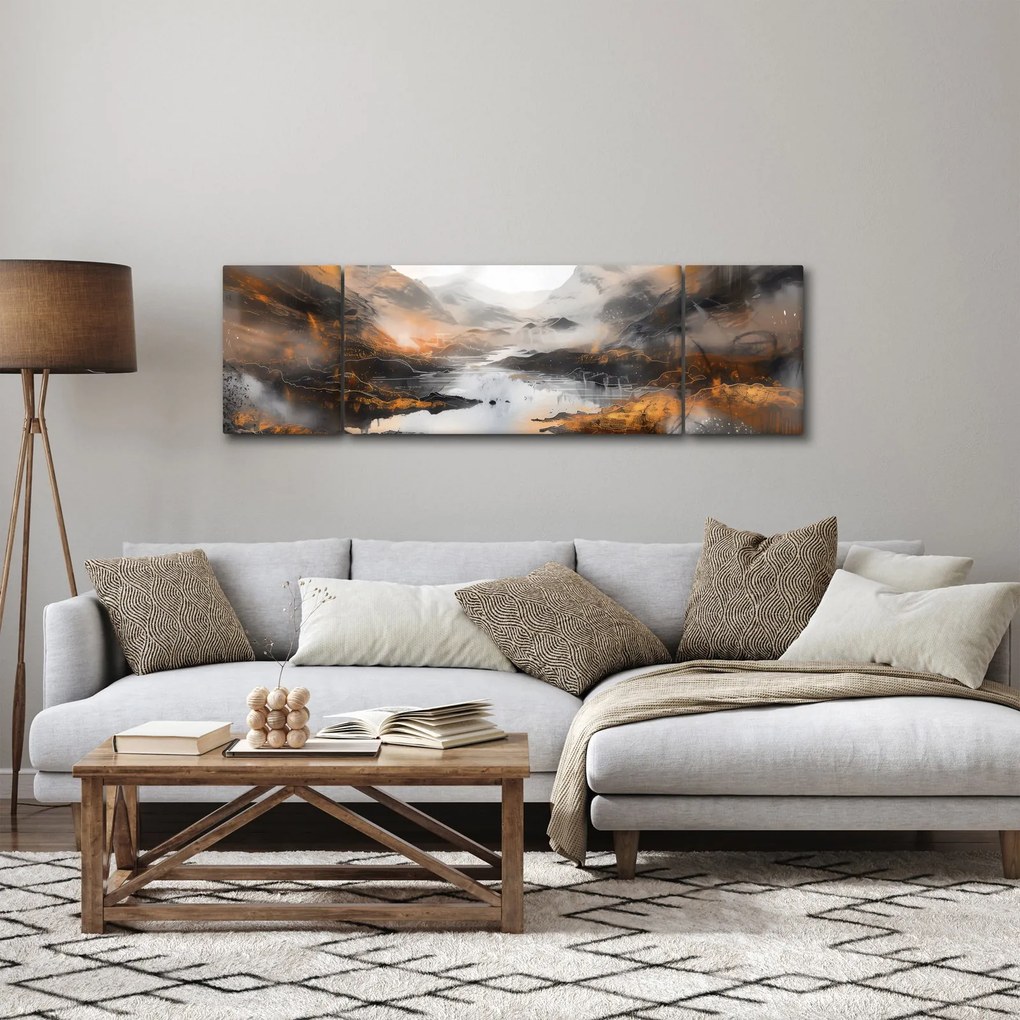 Obraz - Malowanie górskich krajobrazów (170x50 cm)