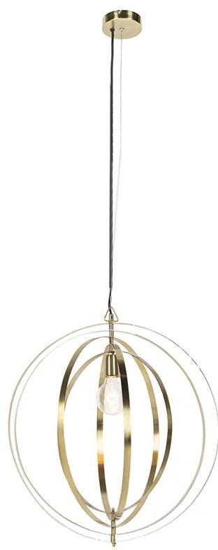 Wisząca lampa vintage mosiądz - Rings Retro Oswietlenie wewnetrzne