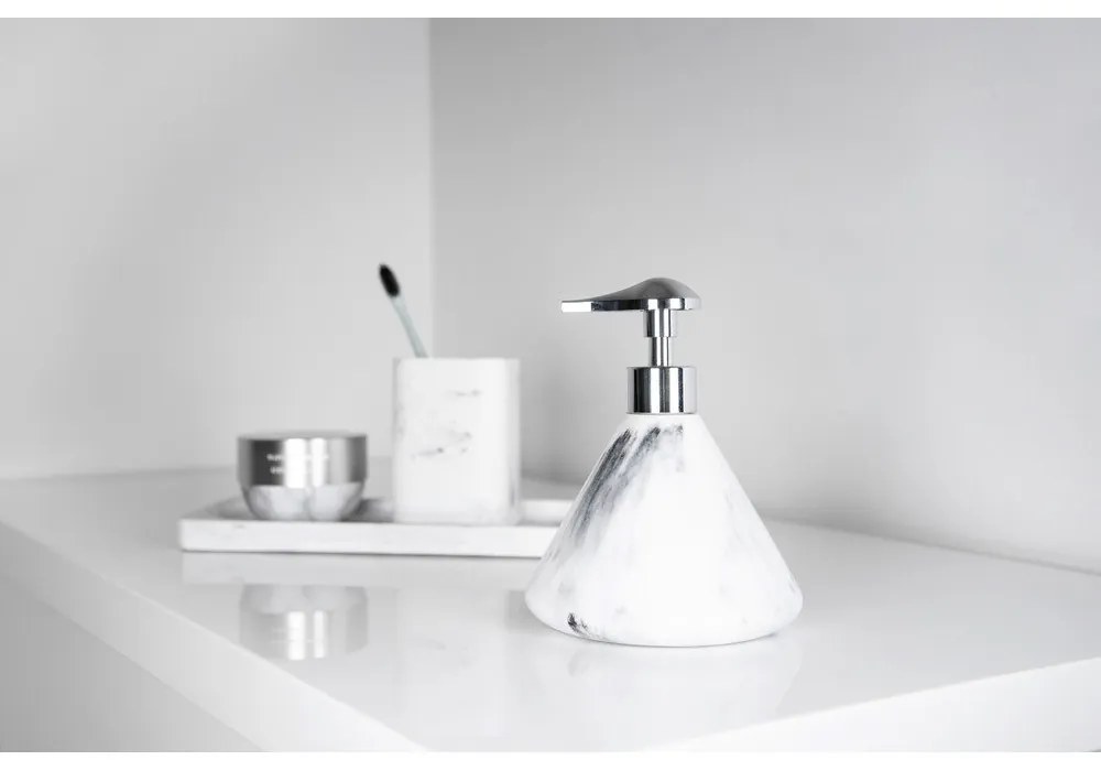 Biało-szara tacka do łazienki Wenko Desio