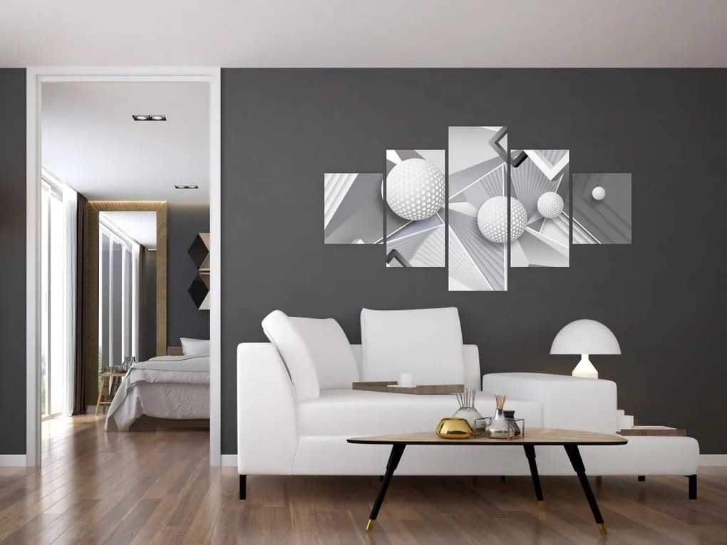 Geometryczny abstrakcyjny obraz (125x70 cm)