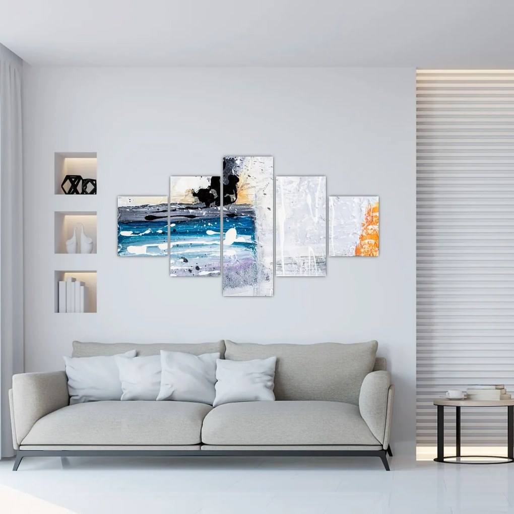 Obraz - Abstrakcyjne pociągnięcia (125x70 cm)
