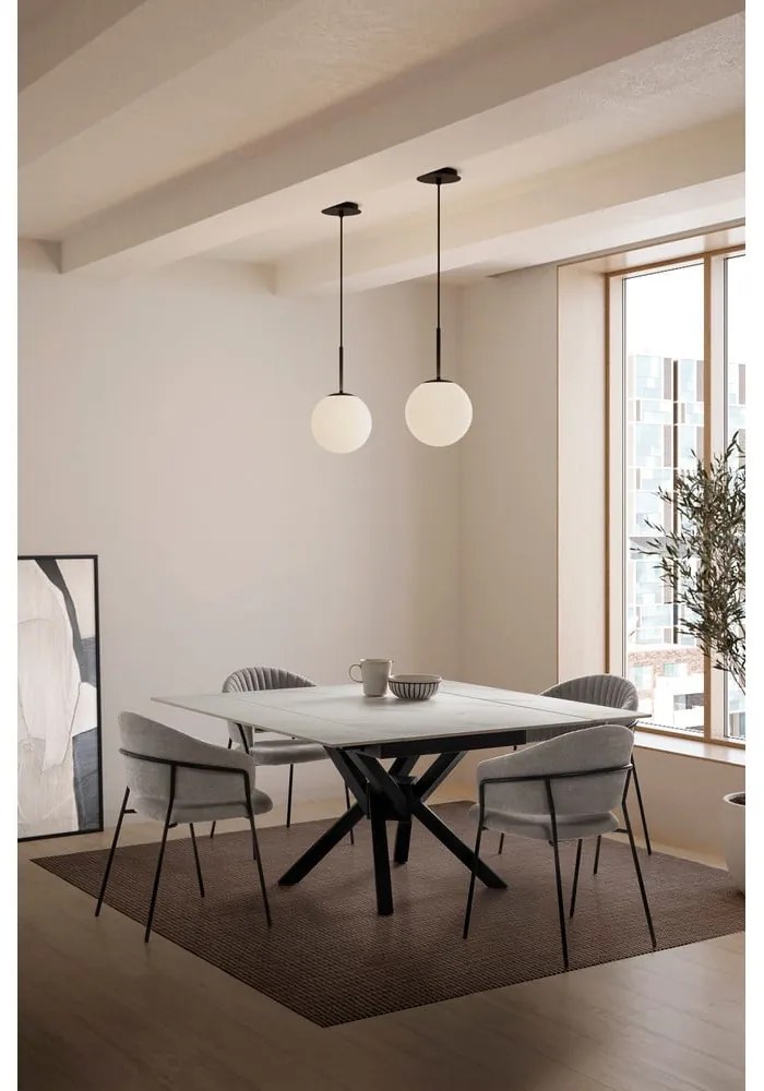 Rozkładany stół z dodatkowym blatem z kamiennym blatem 90x150 cm Arlene – Marckeric