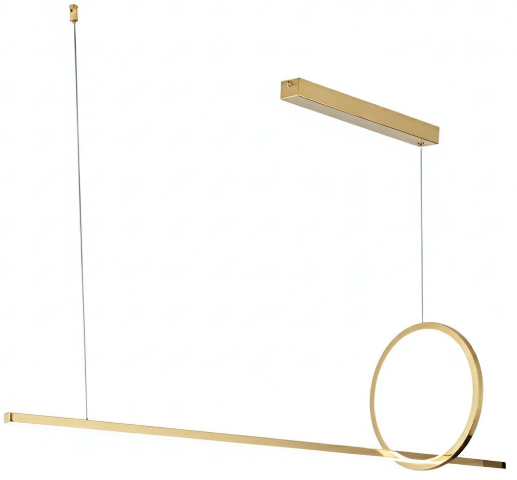 LAMPA SUFITOWA WISZĄCA LED LHJ111-CP C ZŁOTA SZCZOTKOWANA