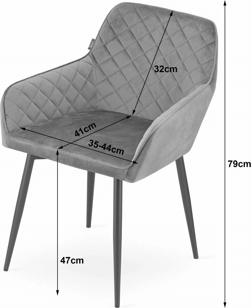 PROMOCJA Czarny aksamitny krzesło NOLA II. jakość.
