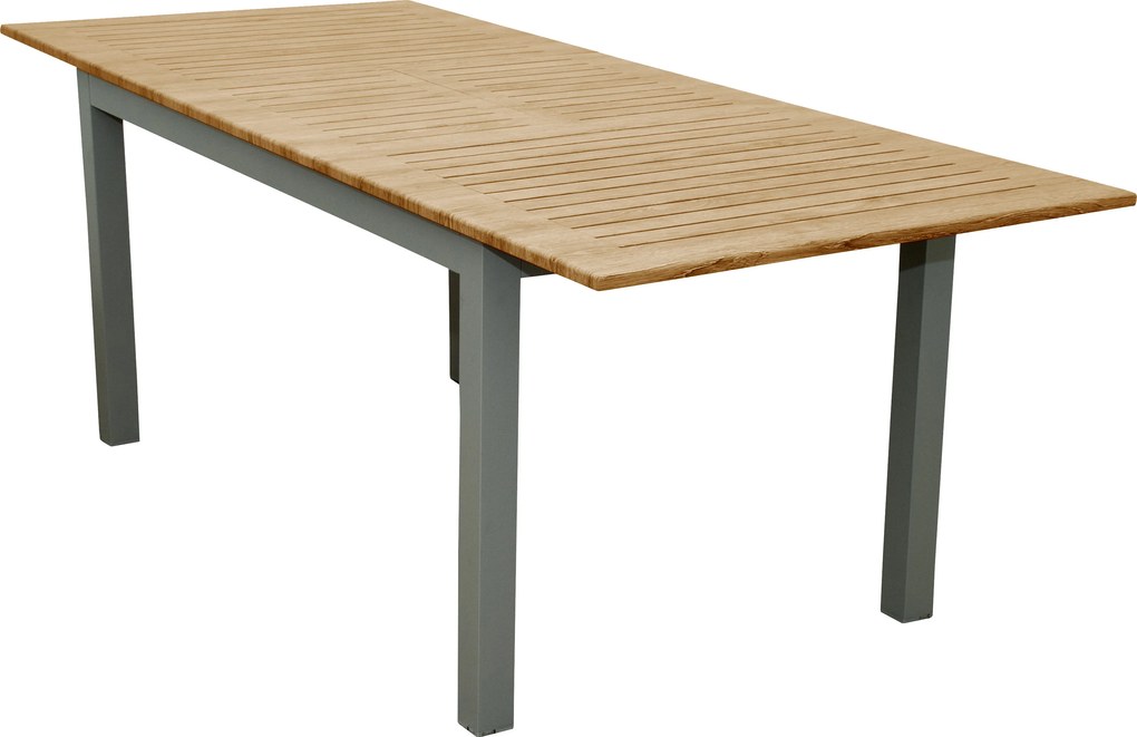 Doppler EXPERT WOOD - ogrodowy rozkładany aluminiowy stół 150/210 x 90 x 75 cm - Towar z drobną wadą (N593)