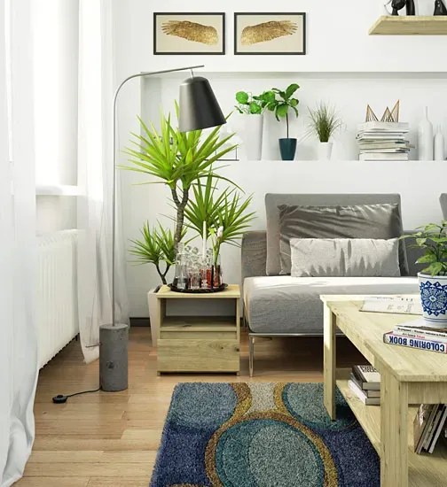 Stojąca szafka nocna z szufladą dąb artisan E5-E46