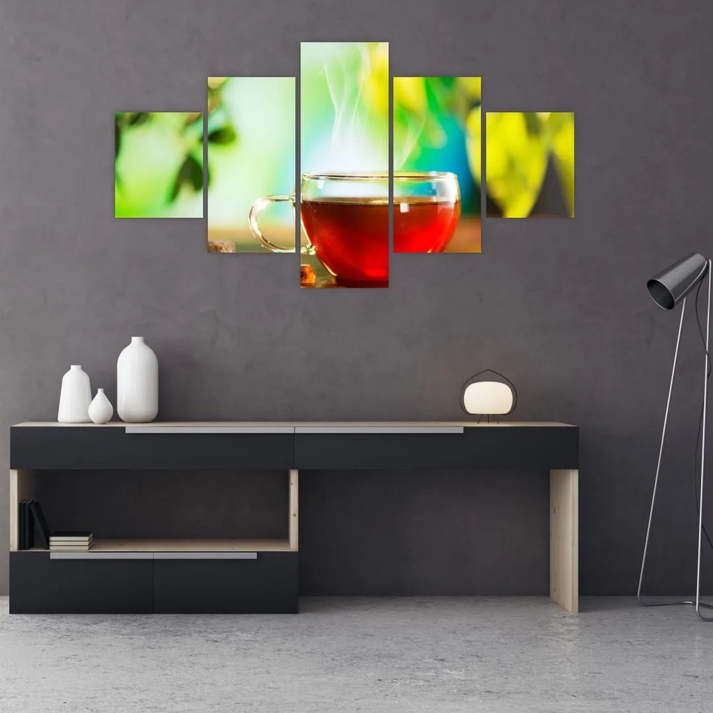Obraz - Martwa natura z herbatą (125x70 cm)