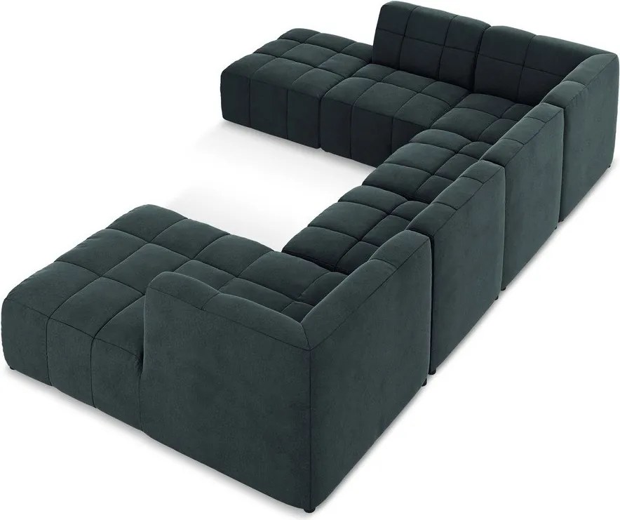 Niebieski aksamitny narożnik (w kształcie litery U) Aloha – Makamii