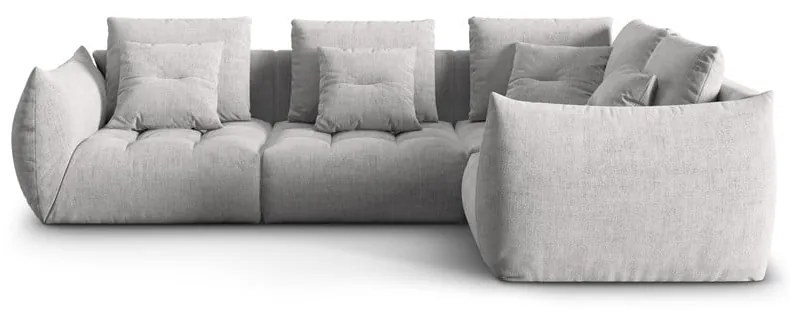 Jasnoszary narożnik (prawostronny/w kształcie litery L) Bloom – Micadoni Home