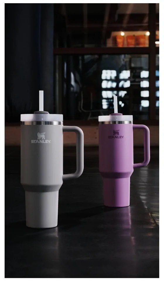 Jasnoszary termos ze słomką ze stali nierdzewnej 1,18 l Quencher H2.0 FlowState Tumbler Ash – Stanley