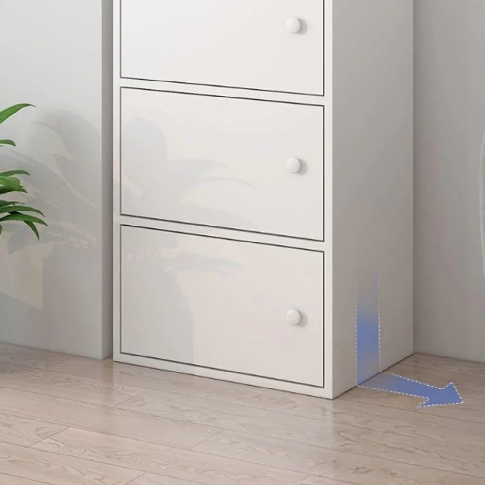 Minimalistyczna biała szafa w stylu skandynawskim - 78x30x40 cm