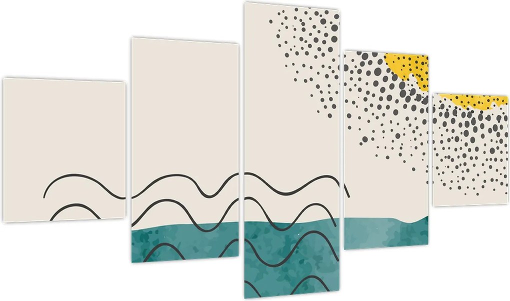 Obraz - Abstrakcyjny obraz plaży N⁰1 (125x70 cm)