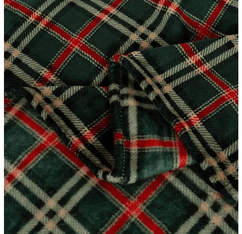 Mikropluszowy koc GLENMOORE, zielony Rozmiar: 160 x 200 cm