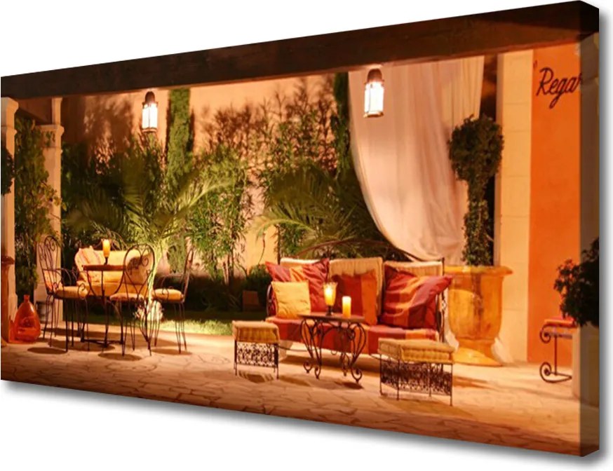 Zdjęcie na płótnie Malownicza Restauracja Miejska