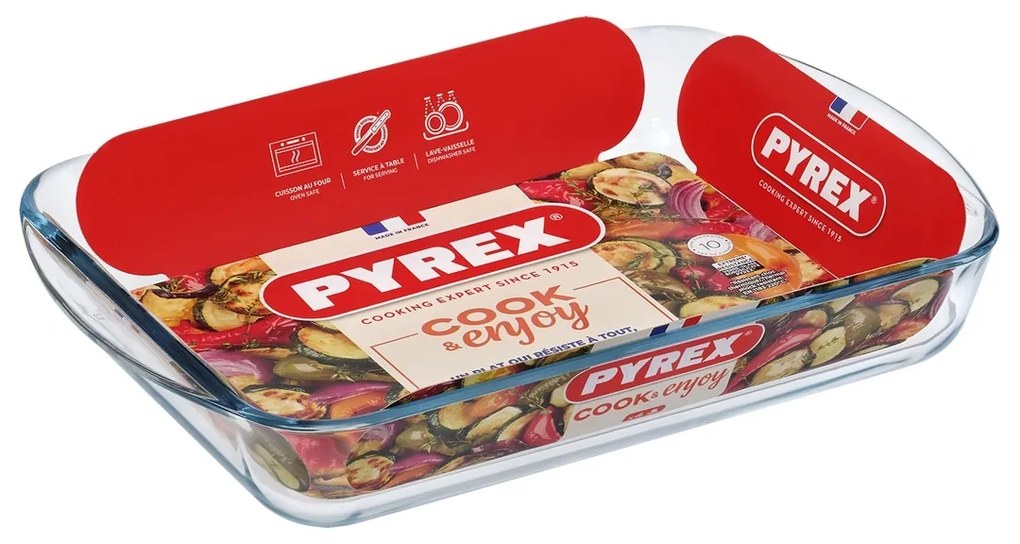Pyrex Szklane naczynie żaroodporne 2,7 l, 35 x 23x 6 cm, S