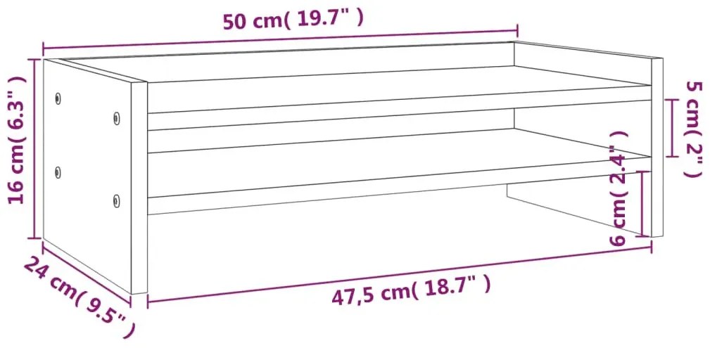 Czarna minimalistyczna podstawka pod monitor - Uhress