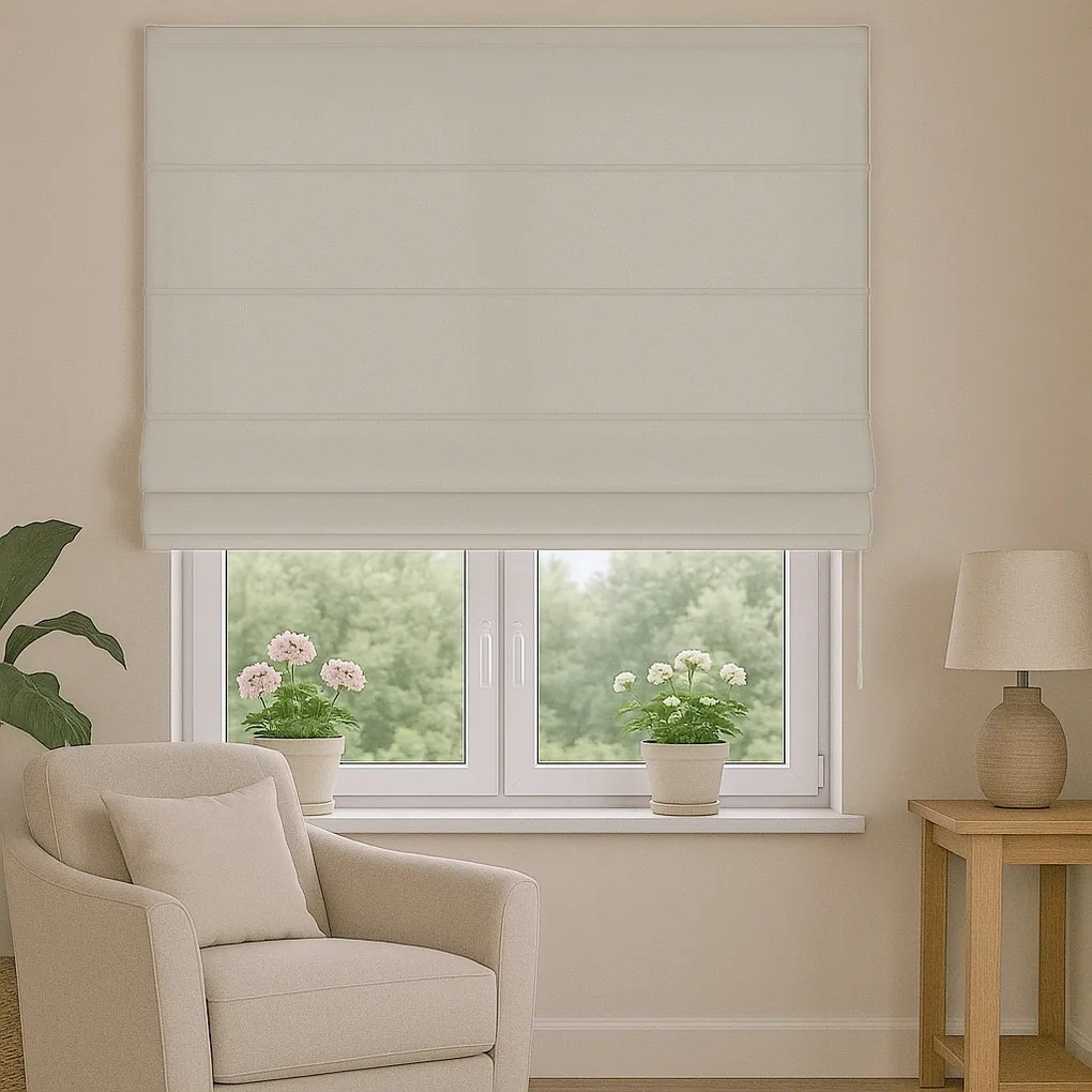 Roleta rzymska na wymiar Otto piaskowa półmatowy welur - do 200 cm