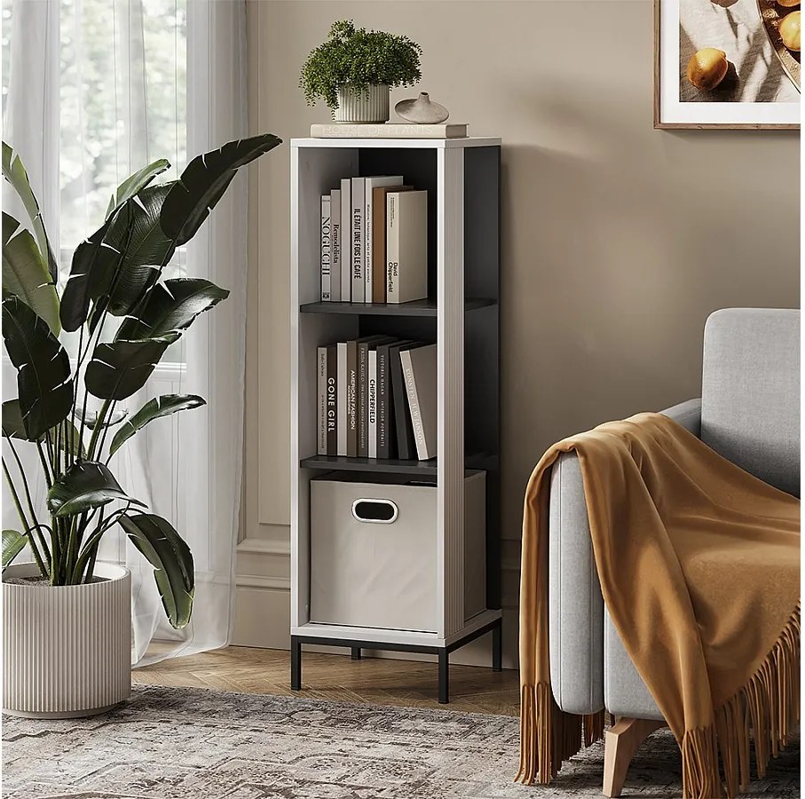 Regał na książki biały 36x36x120 eliza