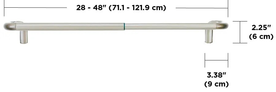Stalowy regulowany karnisz 71 - 122 cm Twilight – Umbra