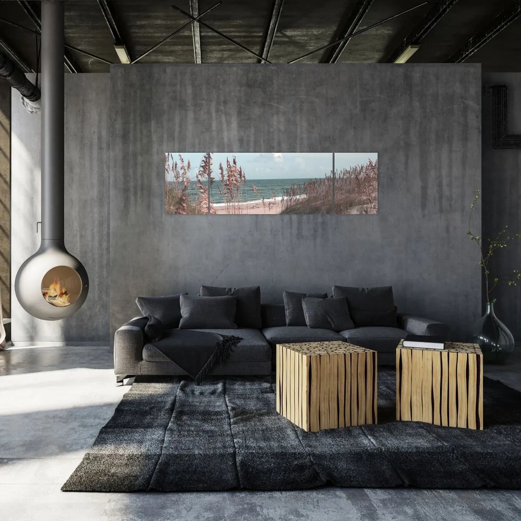 Obraz - Różowa plaża (170x50 cm)