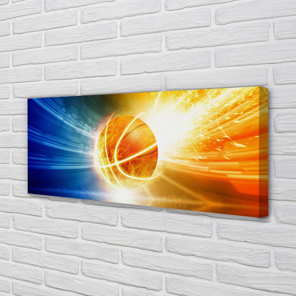 Obraz drukowany na płótnie Wieczorny Trening Koszykówki