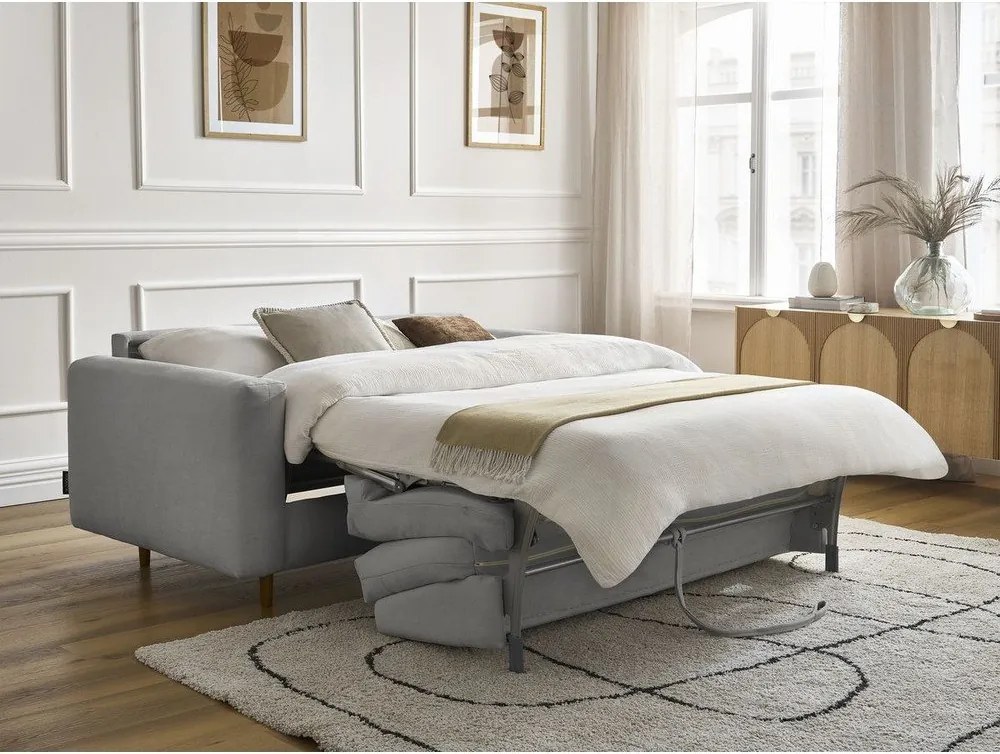 Szara sofa do spania/rozkładana 200 cm Cocoone – Bobochic Paris