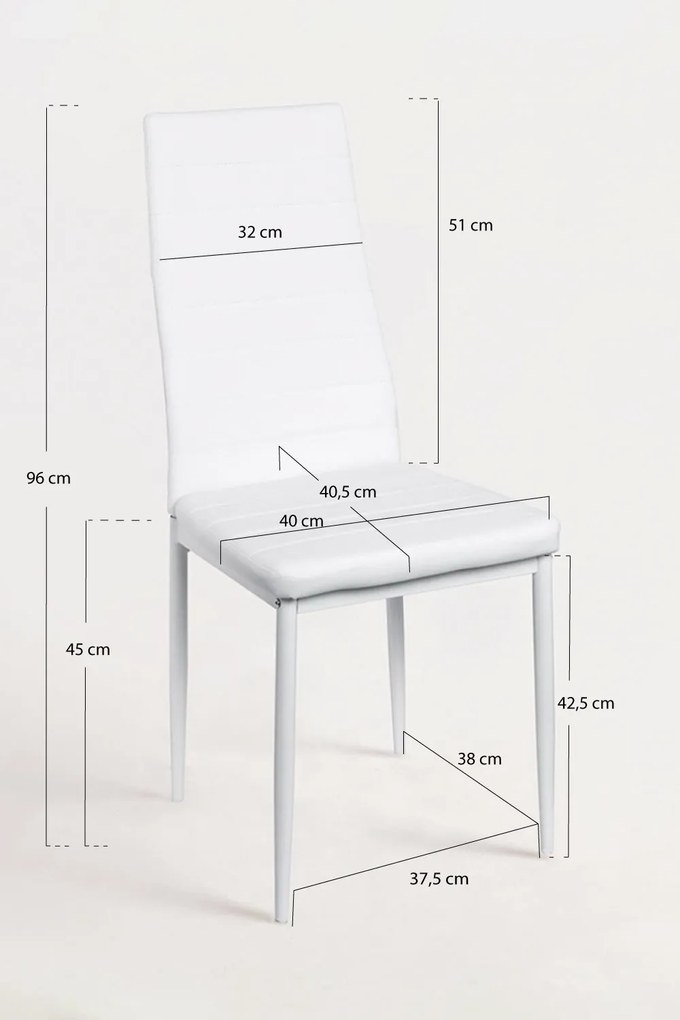 Zestaw 4 Krzese Lauter Ekoskóra