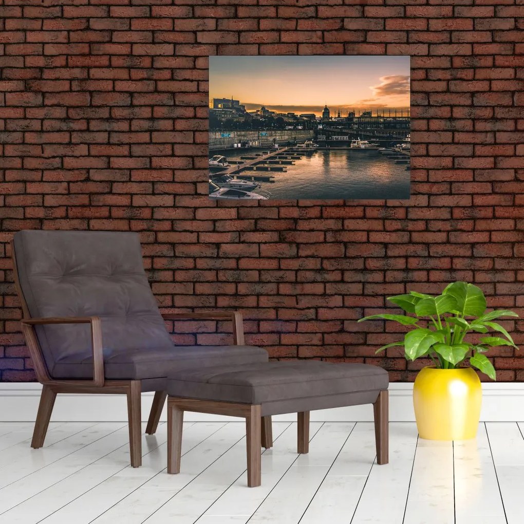 Obraz - miasto portowe (70x50 cm)