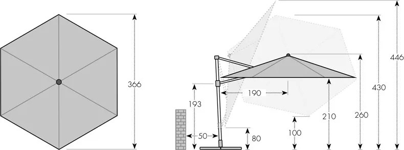 Doppler ACTIVE 370 cm beżowa