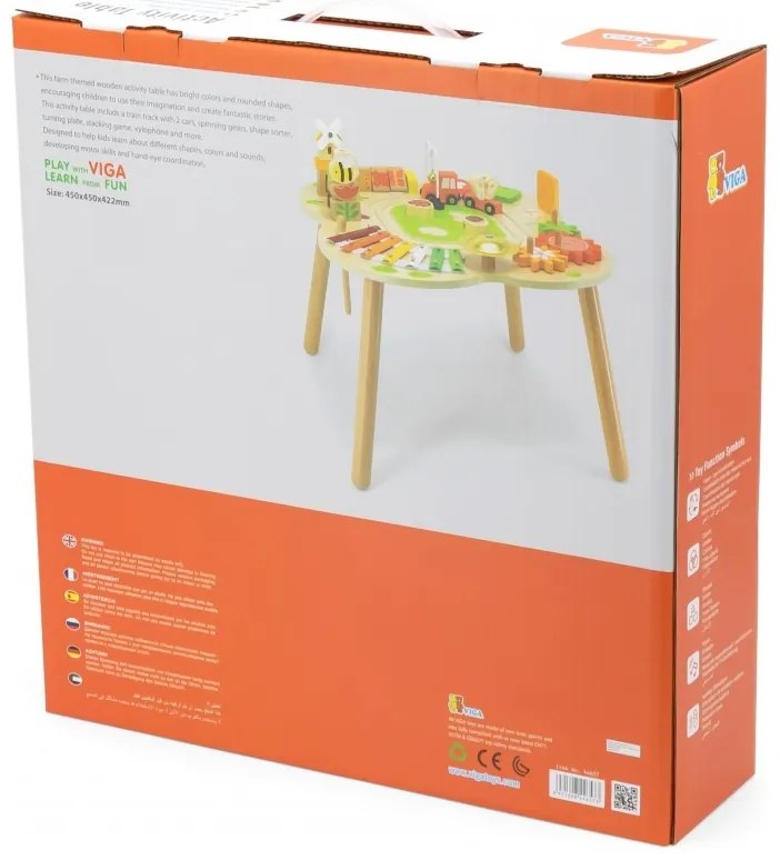 Viga polarb stół stolik edukacyjny aktywności piramidka cymbałki sensoryka montessori