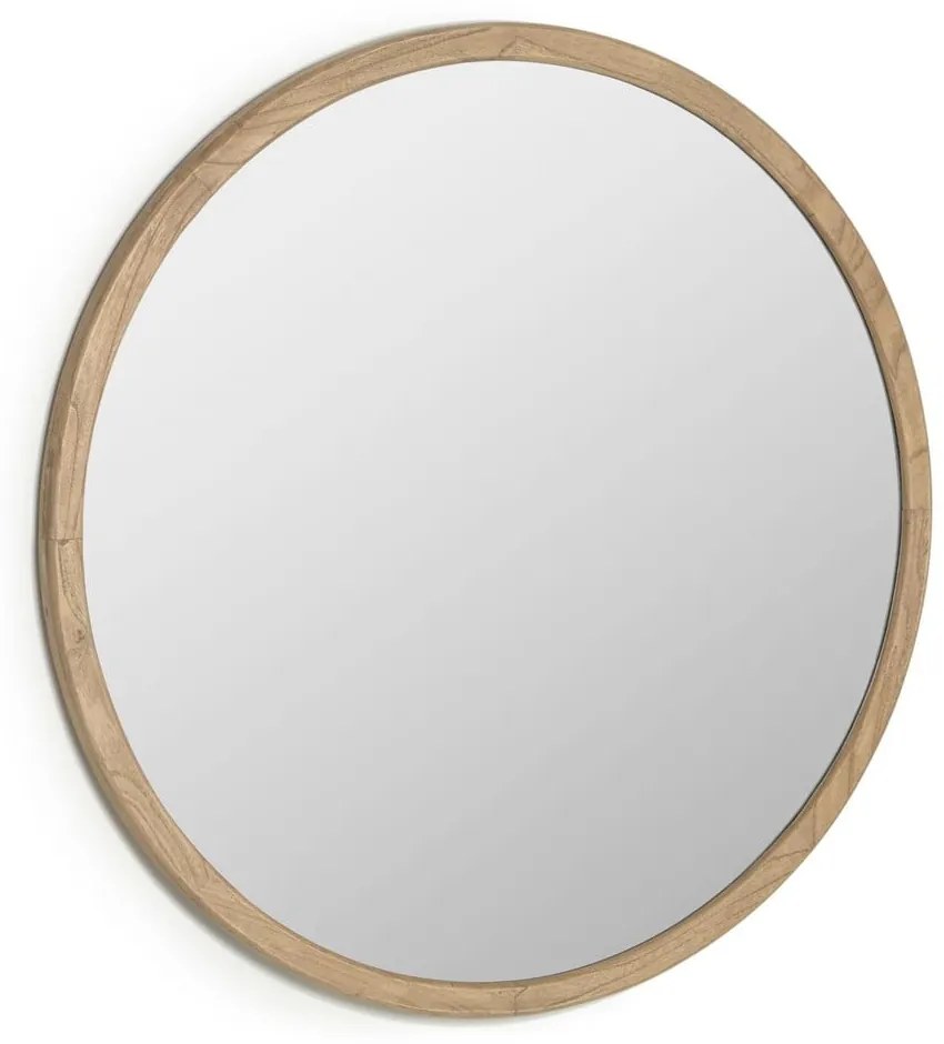 Lustro ścienne z drewnianą ramą ø 100 cm Alum – Kave Home