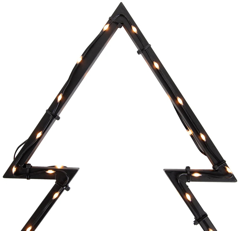 Zewnetrzna Świąteczny reflektor w kształcie choinki czarny 54 cm z LED IP44 - Kas Oswietlenie zewnetrzne