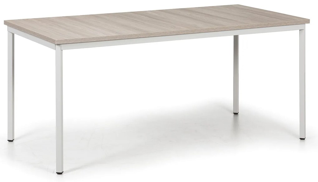 Stół jadalniany TRIVIA, 160x80 cm, szara podstawa, dąb naturalny