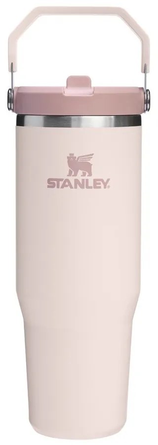 Jasnoróżowy termos ze stali nierdzewnej 890 ml IceFlow™ Flip Straw 2.0 Tumbler Rose Quartz – Stanley