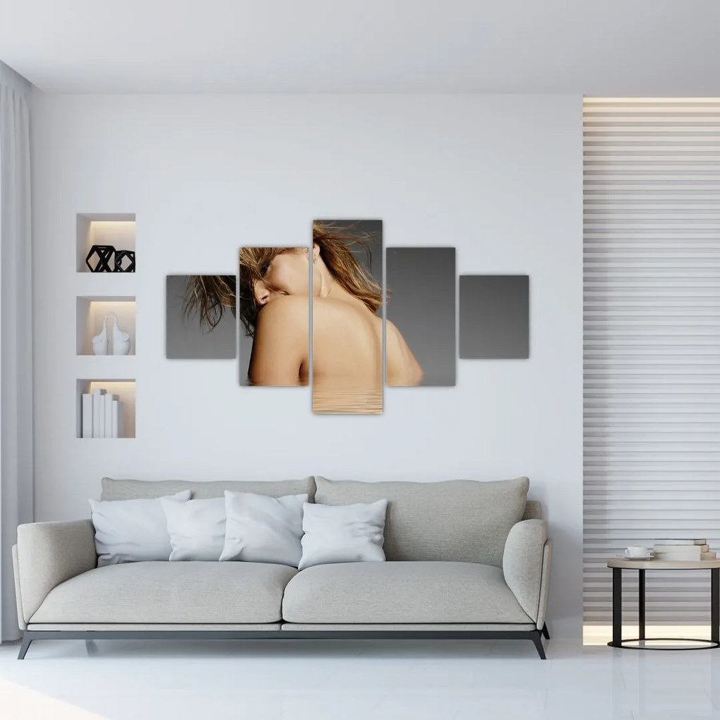 Obraz kąpiącej się kobiety (125x70 cm)